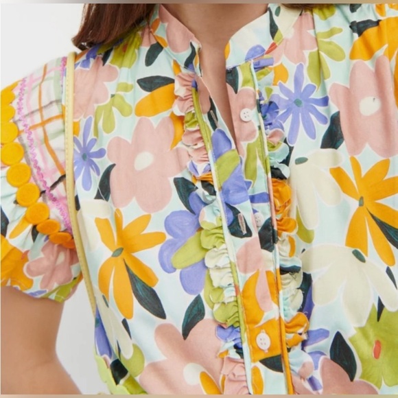 NWT CeliaB Seren Dress – Size XL – Multicolor Floral Tiered Midi - Picture 3 of 11